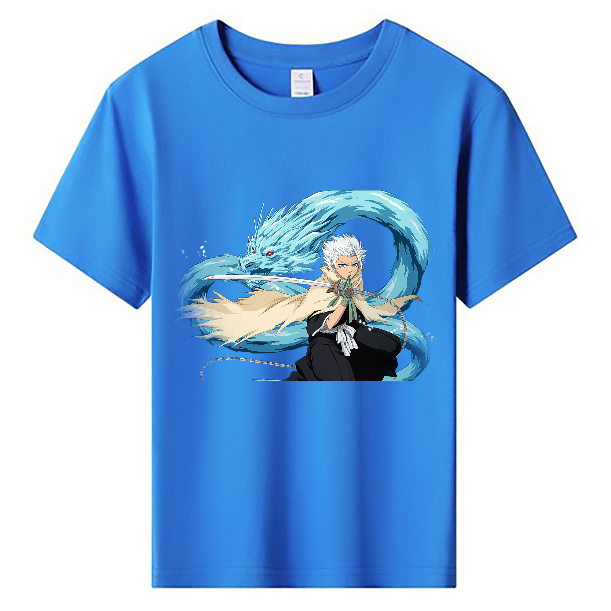 （画像用） ブリーチ 日番谷冬獅郎（ひつがや とうしろう） BLEACH Hitsugaya Toushirou 綿100％キッズTシャツ（フロントプリント）